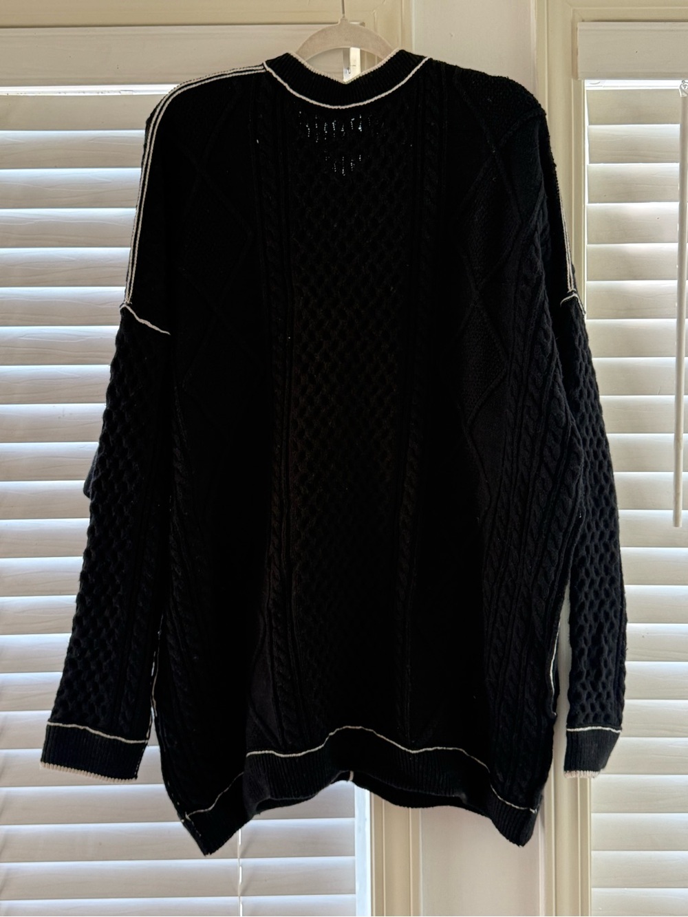 Free People We The Free Tennessee Cable Knit Cardigan Black - Picture 4 of 5